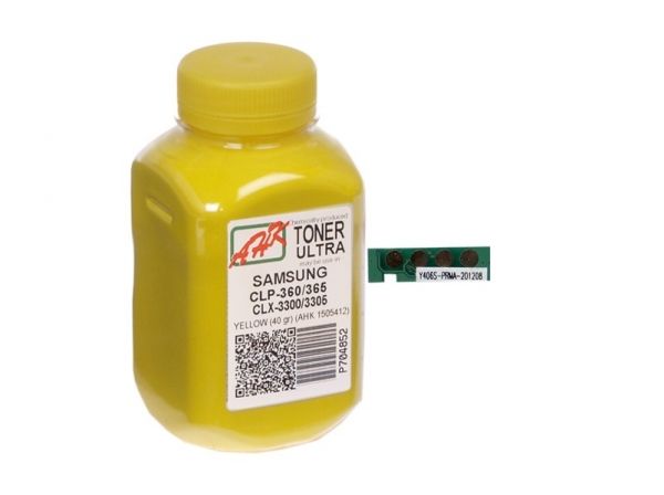  +  AHK Samsung CLP-360/365, CLX-3300/3305, Yellow, 40 , Ultra Color, (1505416) -  1