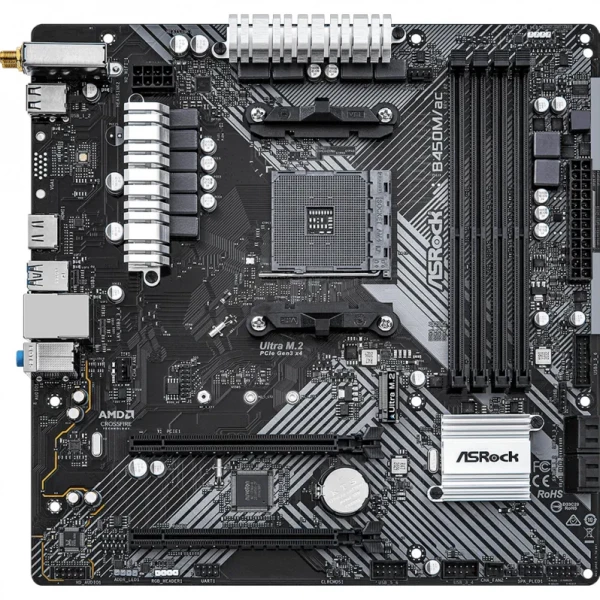   ASRock B450M/AC R2.0 (s-AM4, AMD B450, DDR4) -  1