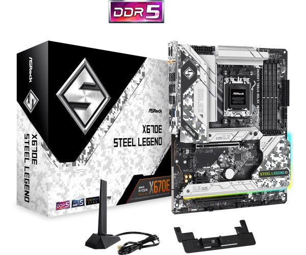   ASRock X670E Steel Legend (sAM5, X670, DDR5) -  1