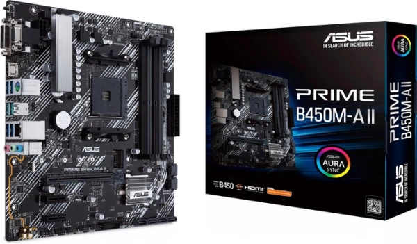   Asus Prime B450M-A II (AMD B450, Socket AM4, DDR4) -  1