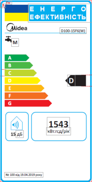  Midea D100-15F6 (W) -  9