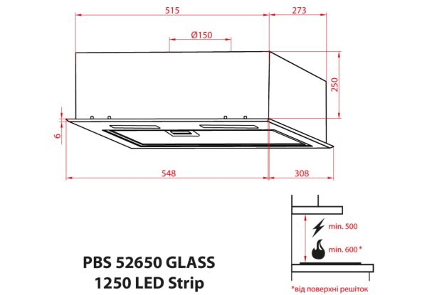  WEILOR PBS 52650 GLASS BL 1250 LED Strip -  6