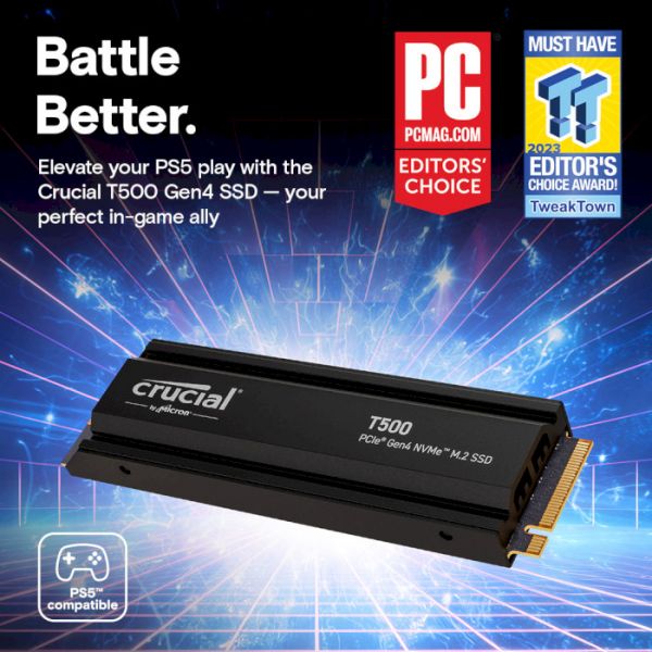 SSD  Crucial T500 1Tb M.2 3D TLC PCIe 4.0   (CT1000T500SSD5) -  8