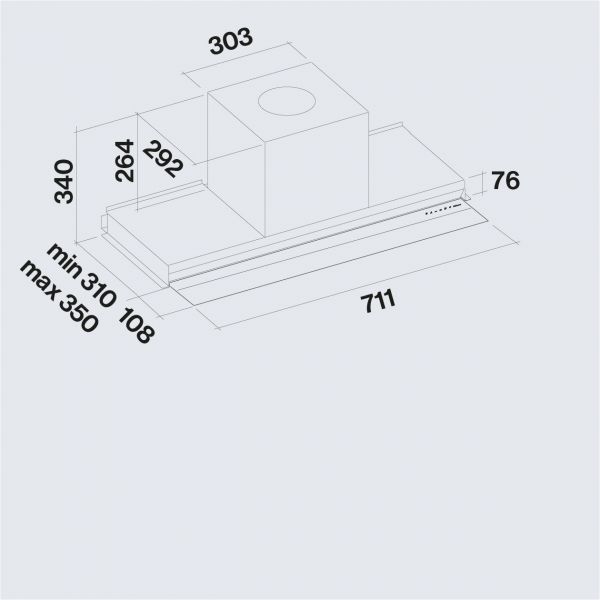   Falmec VIRGOLA No-Drop Touch 75 black (800) -  5