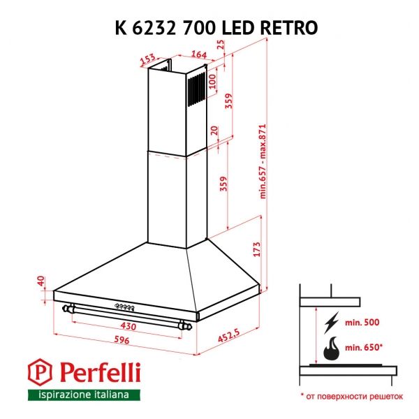  Perfelli K 6232 BL 700 LED RETRO -  11