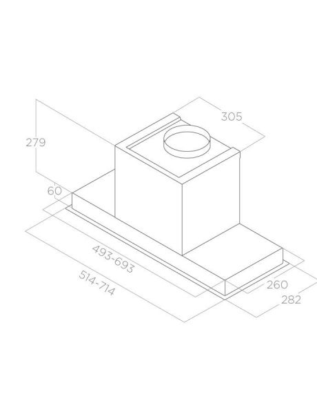  Elica HIDDEN 2.0 BL MAT/A/72 -  2