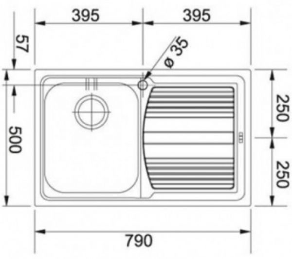   Franke Logica Line LLL 611-79 ,  (101.0381.809 101.0073.531) -  3