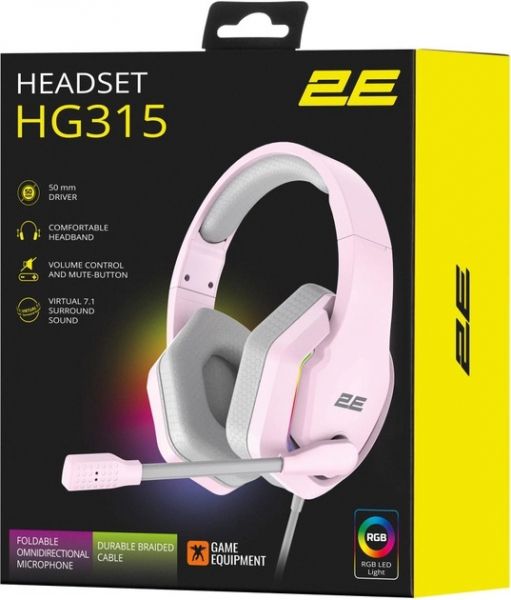  2E GAMING HG315 RGB USB 7.1 Pink (2E-HG315PK-7.1) -  9