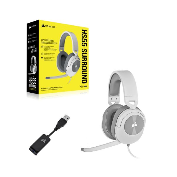  Corsair HS55 Surround Headset White (CA-9011266-EU) -  7