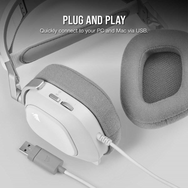  Corsair HS80 RGB USB Headset White (CA-9011238-EU) -  11