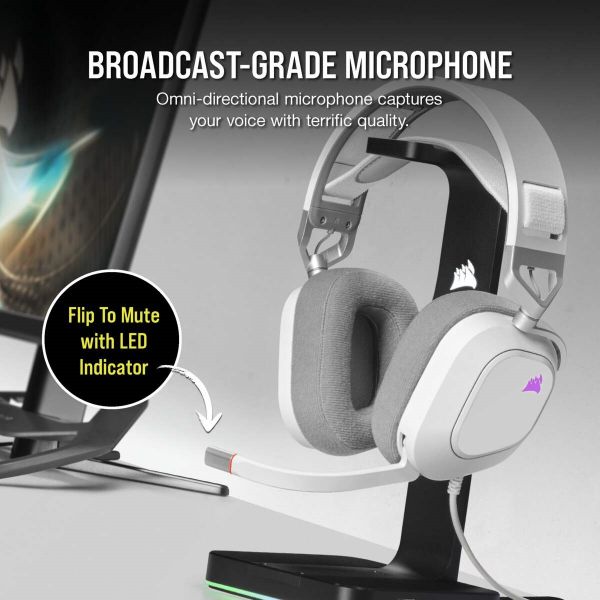  Corsair HS80 RGB USB Headset White (CA-9011238-EU) -  9