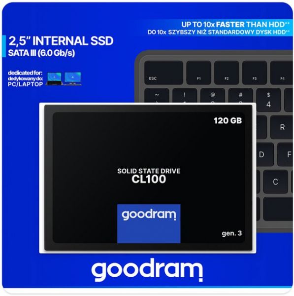 SSD  GoodRAM CL100 Gen3 120Gb SATA III 2.5" (SSDPR-CL100-120-G3) -  6