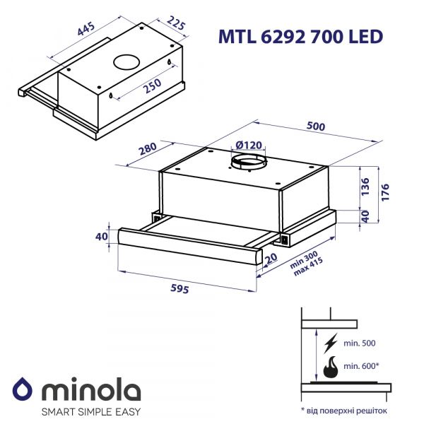  MINOLA MTL 6292 BL 700 LED -  7