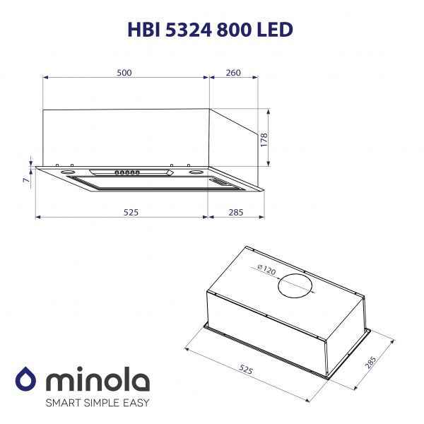  Minola HBI 5324 BL 800 LED -  9