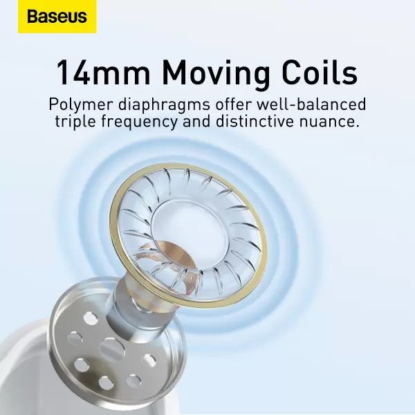  Baseus Encok H17 lateral in-ear Wired Earphone 3.5mm White (NGCR020002) -  14