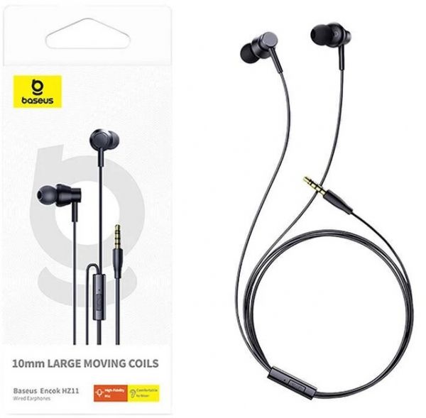  Baseus Encok HZ11 Wired Earphones Cluster Black (A00164200113-Z1) -  5