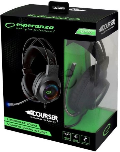  Esperanza Courser RGB 7.1 Black (EGH7100) -  4