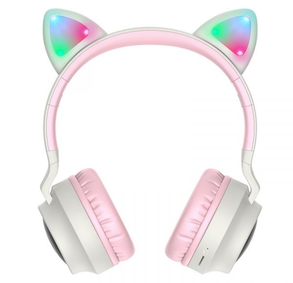  Hoco W27 Cat Ear Grey/Pink (W27GP) -  2