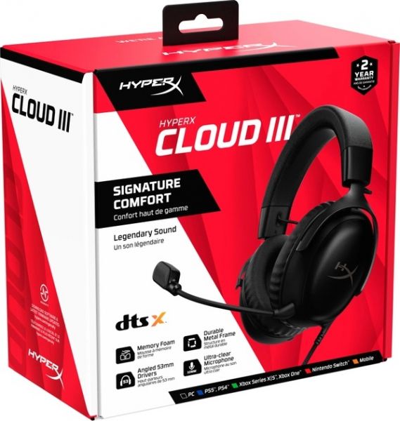  HyperX Cloud III Black (727A8AA) -  8