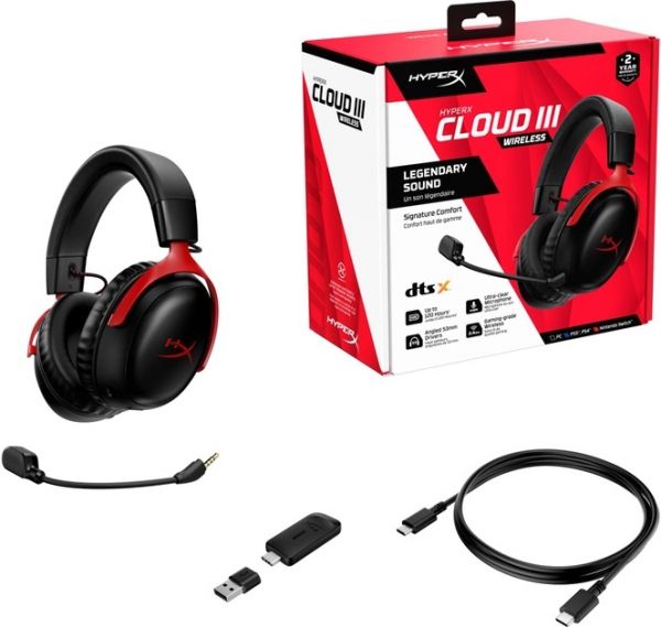  HyperX Cloud III Wireless Black/Red (77Z46AA) -  8