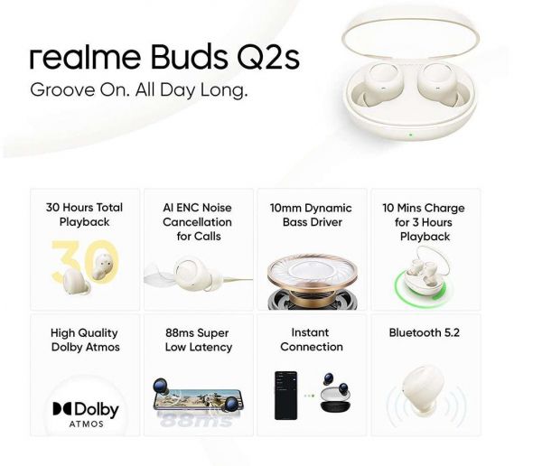  Realme Buds Q2S Paper White EU -  10