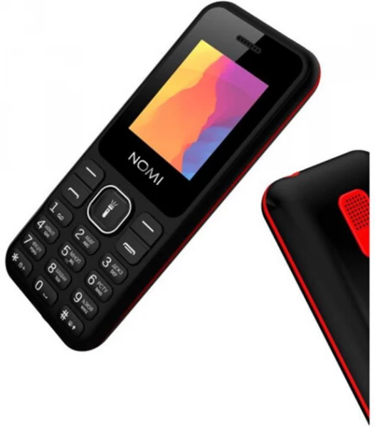   Nomi i1880 Red+Black, 2 Sim, 1.77" (128x160) TN, microSD, BT, MP3, Li-Ion 600mAh -  6