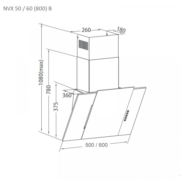  PYRAMIDA NVX 60 (800) B WH -  6