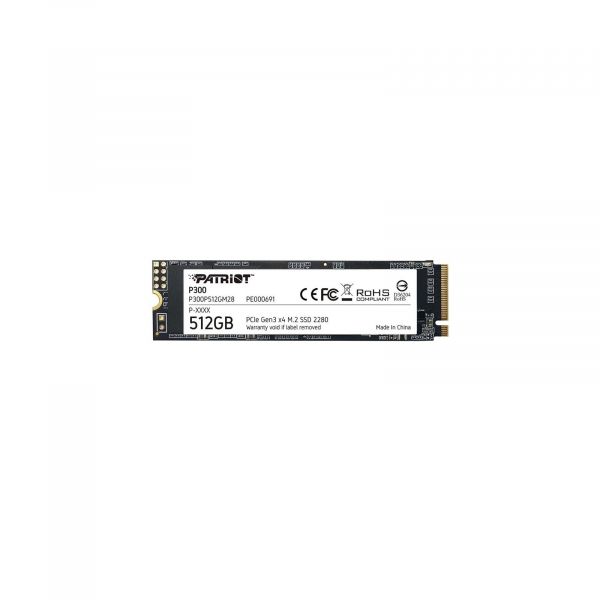 SSD  Patriot P300 512Gb M.2 NVMe 2280 PCIe 3.0 3D TLC (P300P512GM28) -  1