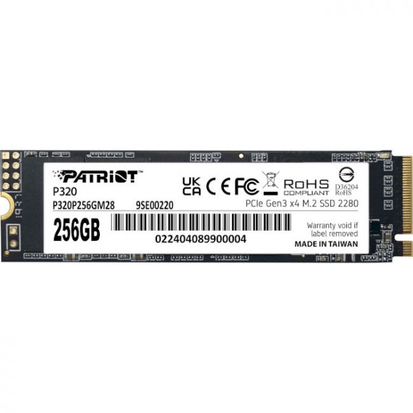 SSD  Patriot P320 256Gb M.2 2280 PCIe 3.0 x4 NVMe TLC (P320P256GM28) -  1