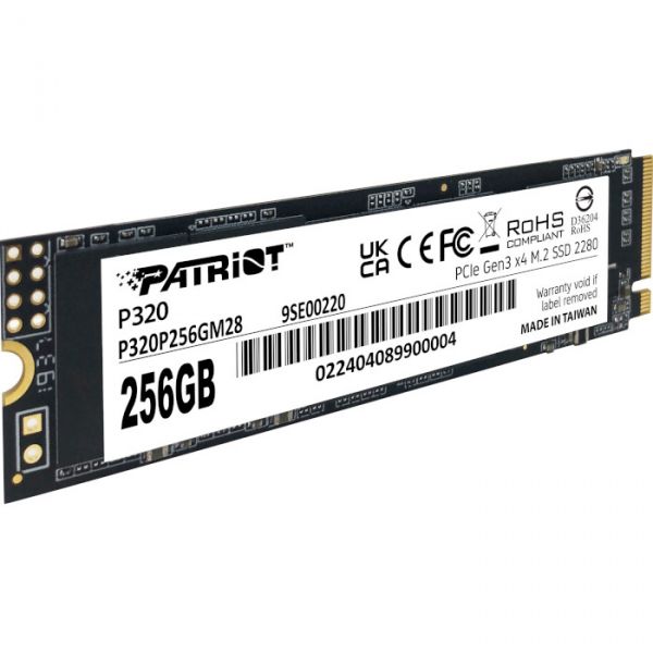 SSD  Patriot P320 256Gb M.2 2280 PCIe 3.0 x4 NVMe TLC (P320P256GM28) -  2