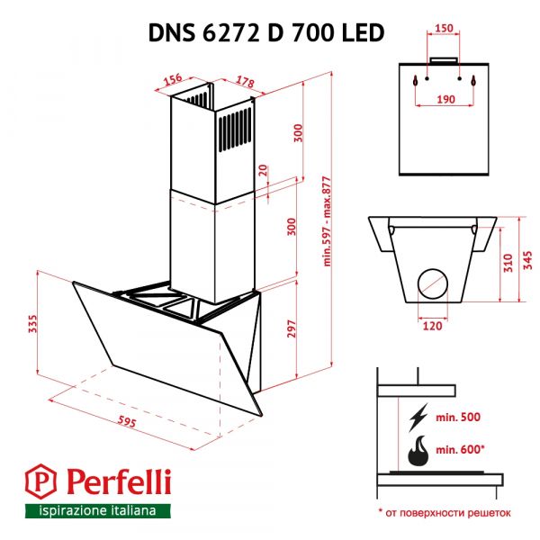  Perfelli DNS 6272 D 700 WH LED -  11