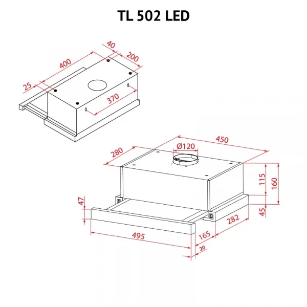   Perfelli TL 502 BL LED -  12