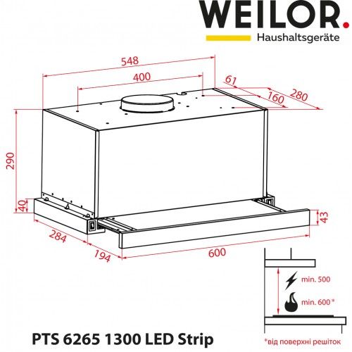  WEILOR PTS 6265 WH 1300 LED Strip -  14