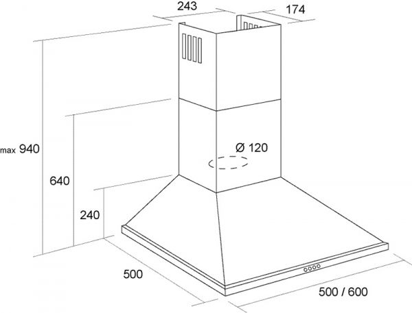  Pyramida KH 60 (1000) inox -  9