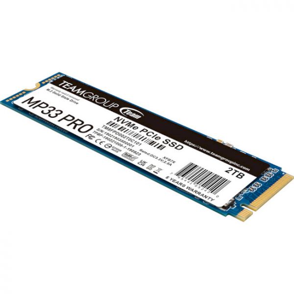 SSD  Team MP33 2TB Pro M.2 2280 PCIe 3.0 x4 3D TLC (TM8FPD002T0C101) -  2