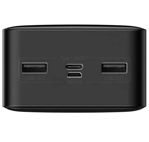   Baseus Bipow 30000mAh, 15W, inp:USB-C/Micro-USB/3A, out:USB-C/2*USB-A/3A(max.), black (PPDML-K01) -  5