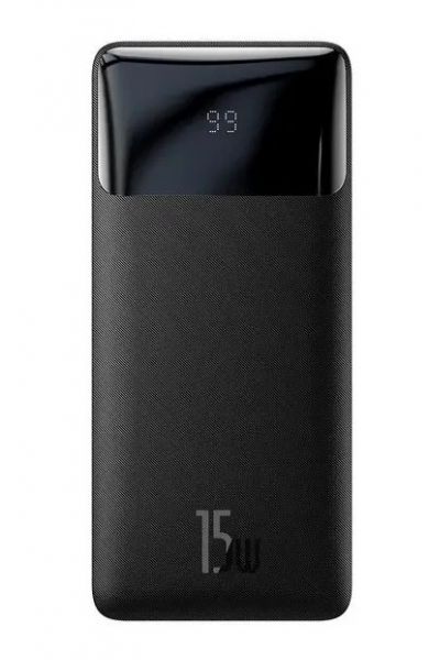   Baseus Bipow 30000mAh, 15W, inp:USB-C/Micro-USB/3A, out:USB-C/2*USB-A/3A(max.), black (PPDML-K01) -  1