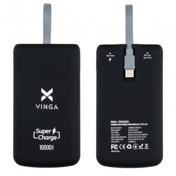  Vinga 10000 mAh SuperQC (VPB1SQSCBK) black -  6