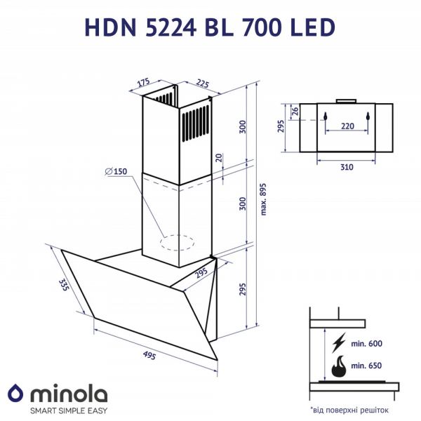  Minola HDN 5224 BL 700 LED -  11