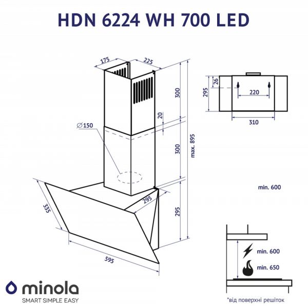  Minola HDN 6224 WH 700 LED -  11