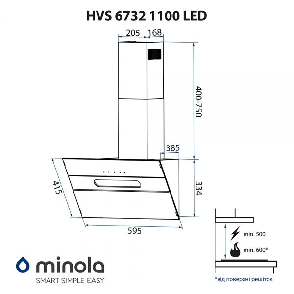  MINOLA HVS 6732 BL 1100 LED -  9