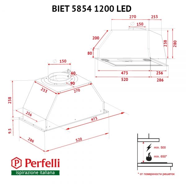  Perfelli BIET 5854 BL 1200 LED -  11