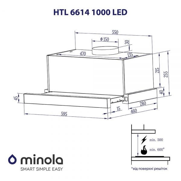  Minola HTL 6614 BL 1000 LED -  9