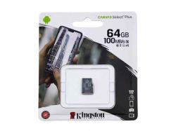   64Gb Micro SD (10) (-adapter) Canvas Select Plus UHS-I Kingston