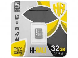   32Gb Micro SD (10) (-adapter) UHS-l Hi-Rali