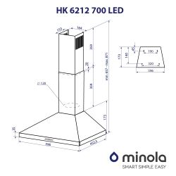  MINOLA HK 6212 WH 700 LED -  10