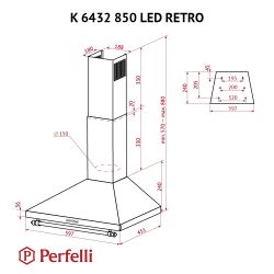  Perfelli K 6432 WH 850 LED RETRO -  10