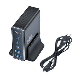   Toocki 140W QC4.0 3xType-C+2xUSB EU black