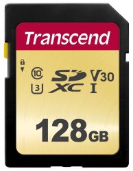  ' Transcend SDXC 128GB UHS-I U3 500S (TS128GSDC500S)