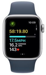   Apple Watch SE 40mm Silver Alum Case with Storm Blue Sp/b - S/M (MRE13QP/A) -  2